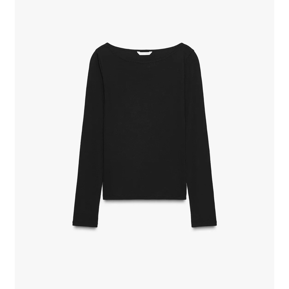 NWT ZARA COTTON BOAT NECK T-SHIRT